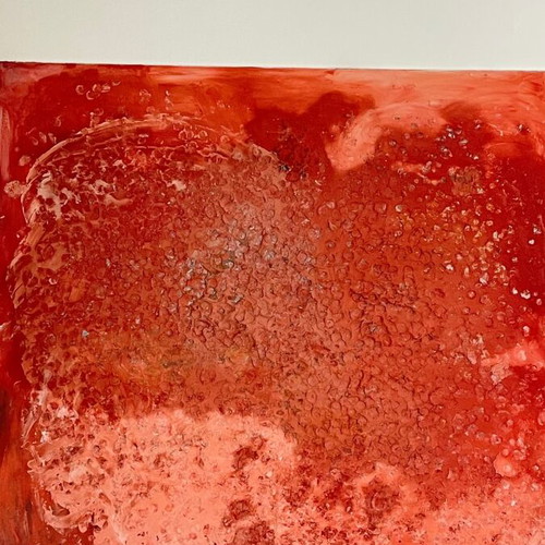 Lovers Breath Organ acrylic painting with plaster elements
