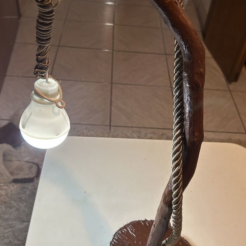 Table rustic lamp 40 cm USB new