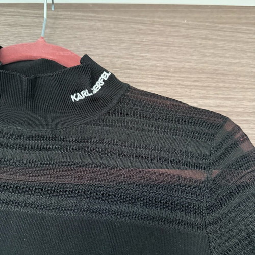 Karl Lagerfeld knitted blouse like new, black, size S