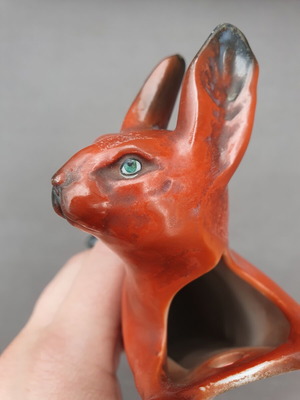 Vintage Mid-Century Ceramic Squirrel Wall Pocket Planter