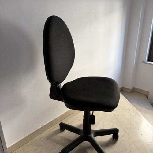 Office chair with high back, fabric, like new, adjustable height