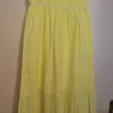 Garden dress yellow summer like new, size S