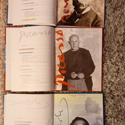 Art Gallery books new, set of 3 with Picasso, Renoir, Dalí