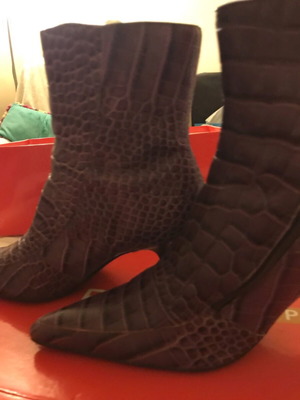 Daniel Hechter Paris purple high-heeled boots size 37 like new