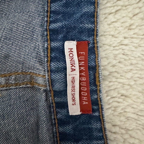 Funky Buddha high-waisted shorts like new, blue, size 26
