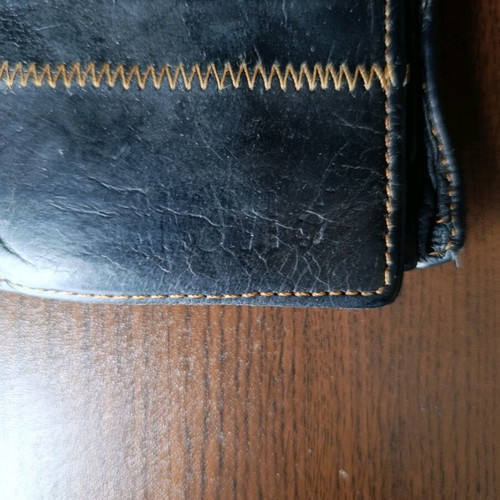 Levi's men's leather wallet used, black