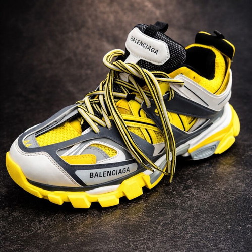Balenciaga Track sneakers like new, grey and yellow, size 44