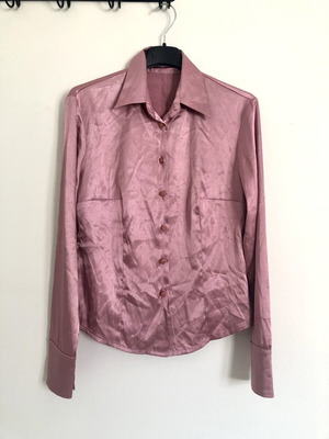 Pink women's shirt satin look, like new, size S by Styla Collection