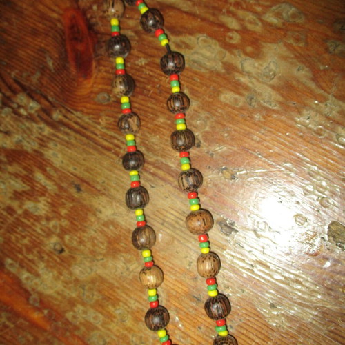 Woodstock 1969 hippie necklace used with leather bracelet gift