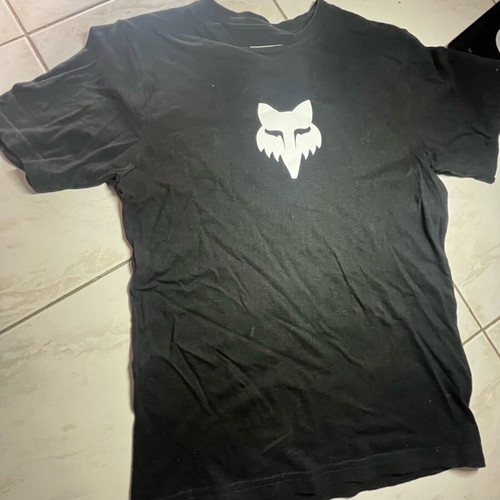Fox T-shirt black cotton youth M like new