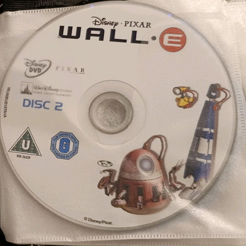 Disney Wall E DVD used, 2 DVDs authentic without case