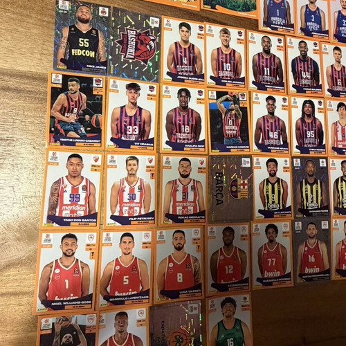 Euroleague 2024-25 Panini basketball stickers, 38 pieces
