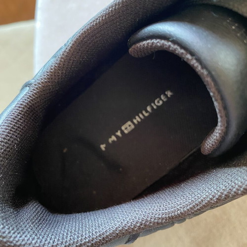 Tommy Hilfiger black platform sneakers