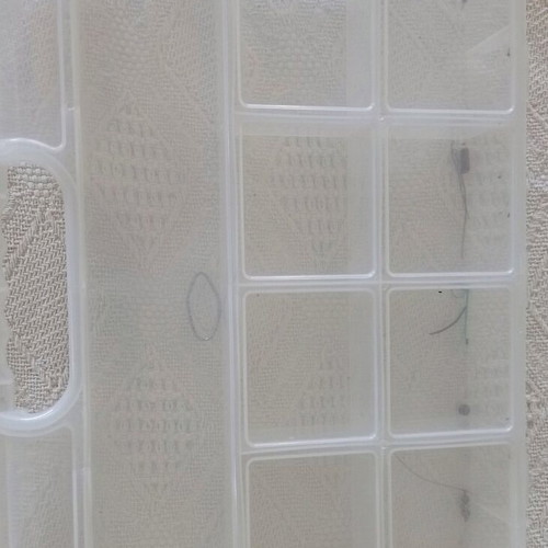 Plastic organizer case used, large