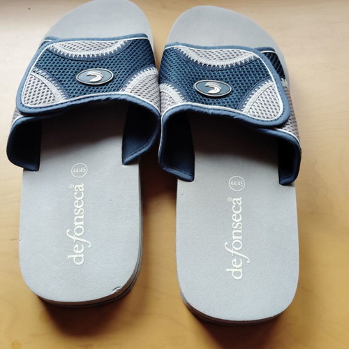 Men's De Fonseca slippers used, size 44/45, blue and gray