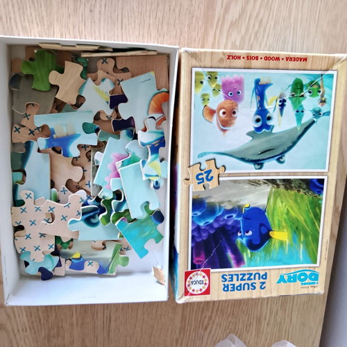 Σετ ξύλινα παζλ Disney Pixar Dory 2x25 κομμάτια σαν καινούργιο