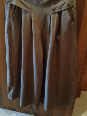 Shein zip culottes like new, beige and brown, size L