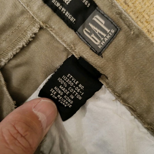 Fabric men's pants GAP used, khaki color, size M