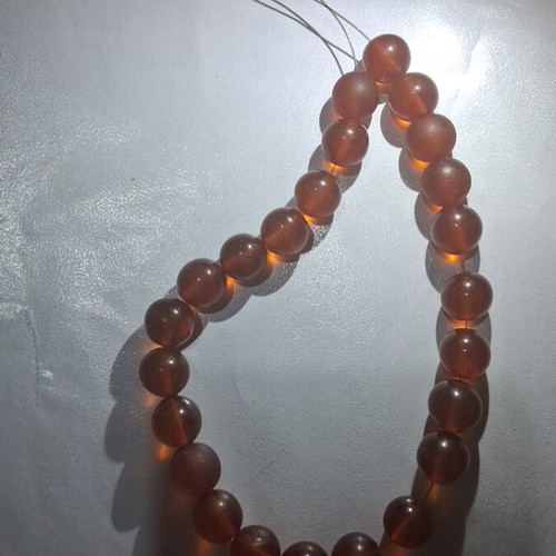Amber worry beads like new, handmade with 27 round beads