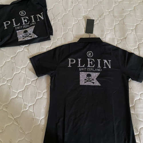 Philipp Plein Polo Black with Strass Logo used like new