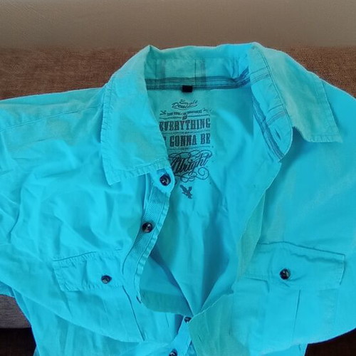 American Eagle men's summer shirt blue size L like new
