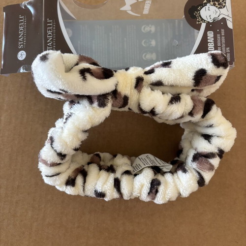 Standelli Headband New, Velvet White and Brown
