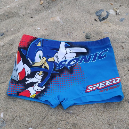 Sonic boys' boxer swimsuit like new, colorful, age 6
