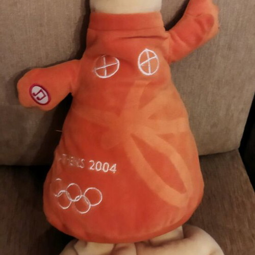 Λούτρινο συλλεκτικό Ολυμπιακών Αγώνων 2004 μεταχειρισμένο, μασκωτ Αθηνά
