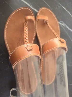 Kouros Leather handmade ancient Greek leather sandals with braid