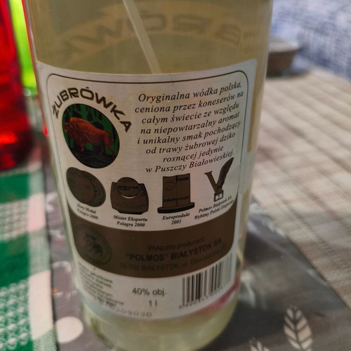 Polish vodka Żubrówka with bison grass new