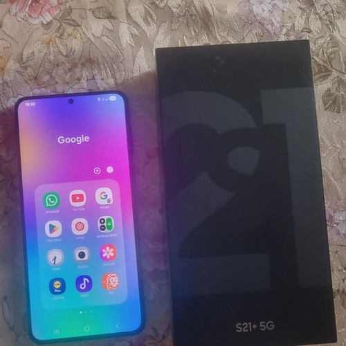 Samsung S21+ Plus smartphone used, minor back cover damage