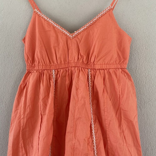 Coral Cotton Dress like new, XS to M, airy and lined