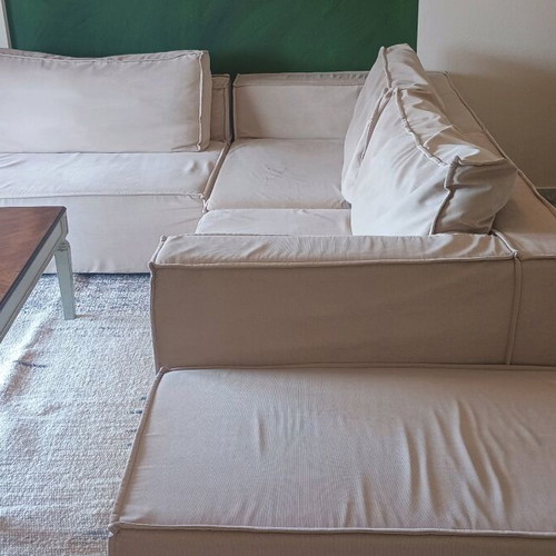Designer Corner Sofa Greek Made like new, sand color, modular