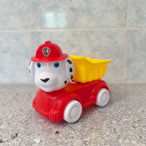 Plastic Toy Firefighter Dog Truck used for kids