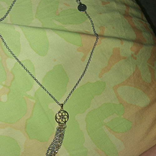 Lady Remington bicolor long women's necklace with mandala design