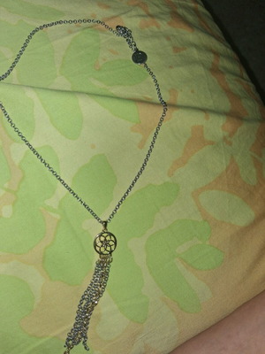 Lady Remington bicolor long women's necklace with mandala design