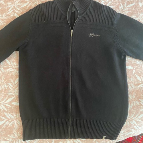 Oxbow Men's Black Cardigan Like New, Narrow Fit Large
