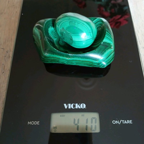 Vintage pack of two stone eggs malachite and onyx like new