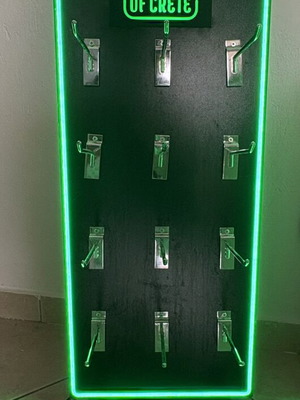 Wooden display stand with LED Neon lighting used
