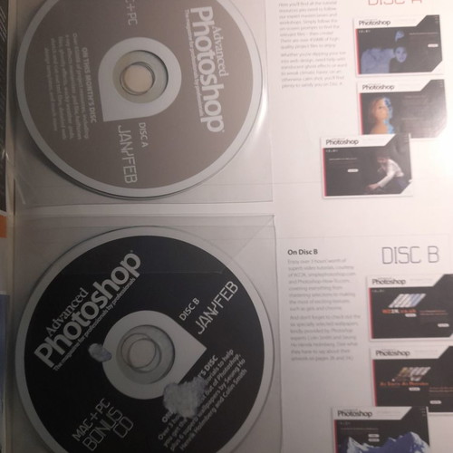 Advanced Photoshop magazine used with 2 free CDs Jan/Feb 2006