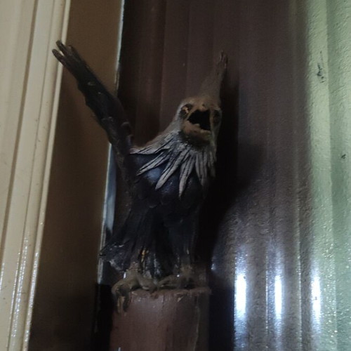 Wooden eagle souvenirs used, large pair