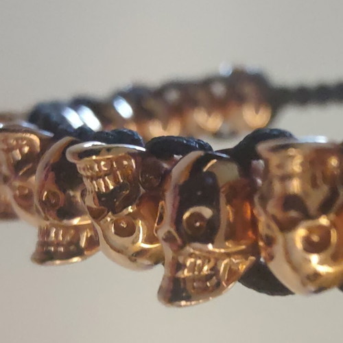 Links of London Rose Gold Vermeil Skull Bracelet