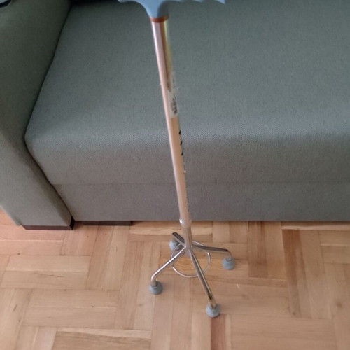 Mobiak four-legged walking cane with adjustable height