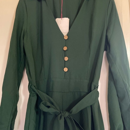Women's jumpsuit pants green cypress new one size with belt