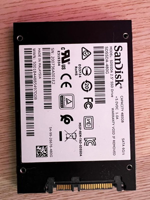 SanDisk SSD Plus 480GB SATA 2.5" used, functional