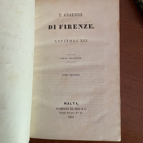 L'Assedio di Firenze by Francesco Domenico Guerrazzi used, 3-volume set, Italian