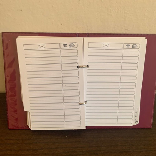 Leather telephone directory burgundy used