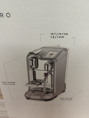 Nespresso Creatista Pro coffee machine, new