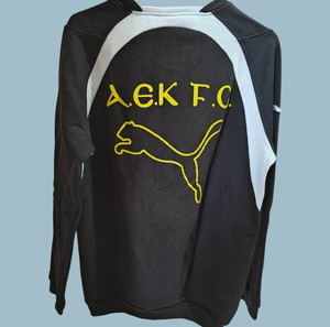 Αυθεντικό Vintage AEK FC Puma Φούτερ | ASEPTA χορηγός | Made in Greece | M | 90s–00s Original