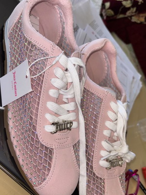 Juicy Couture sneakers size 41 pink with iridescent rhinestones new